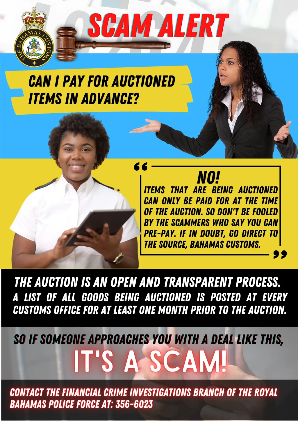 Scam Alert: Bahamas Customs Auction