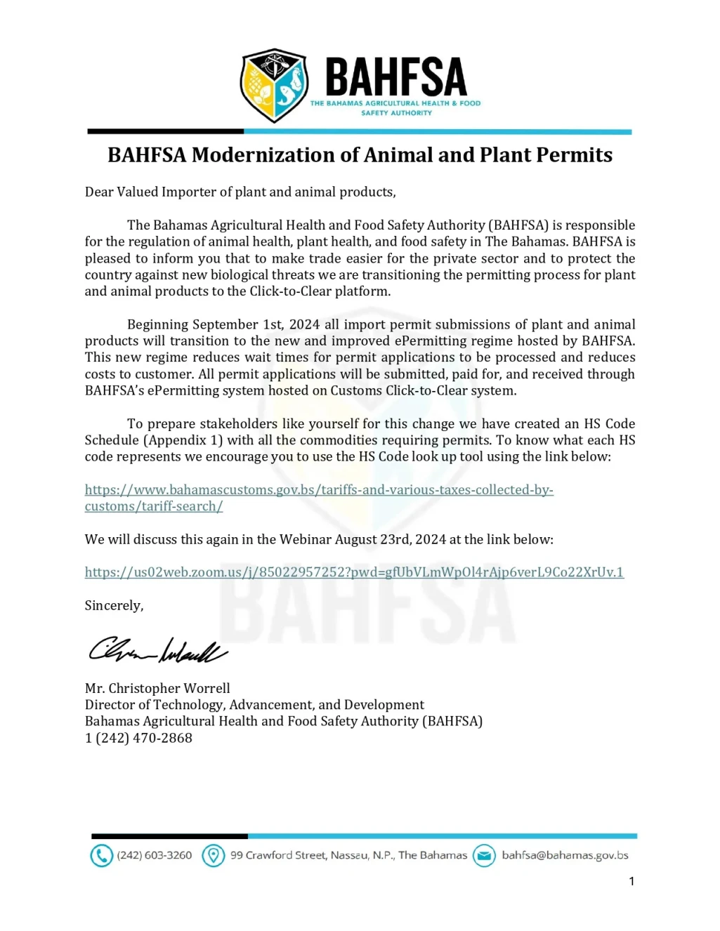 2024 New Agri-Import Permit Regime HS Code Schedule