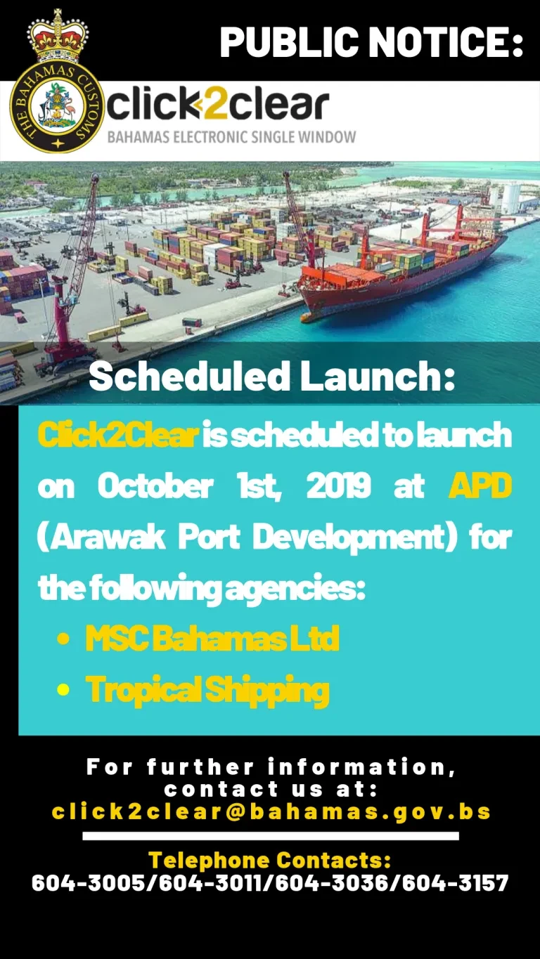 Click2Clear- Scheduled Launch Dates (Sea Manifest & Cargo)