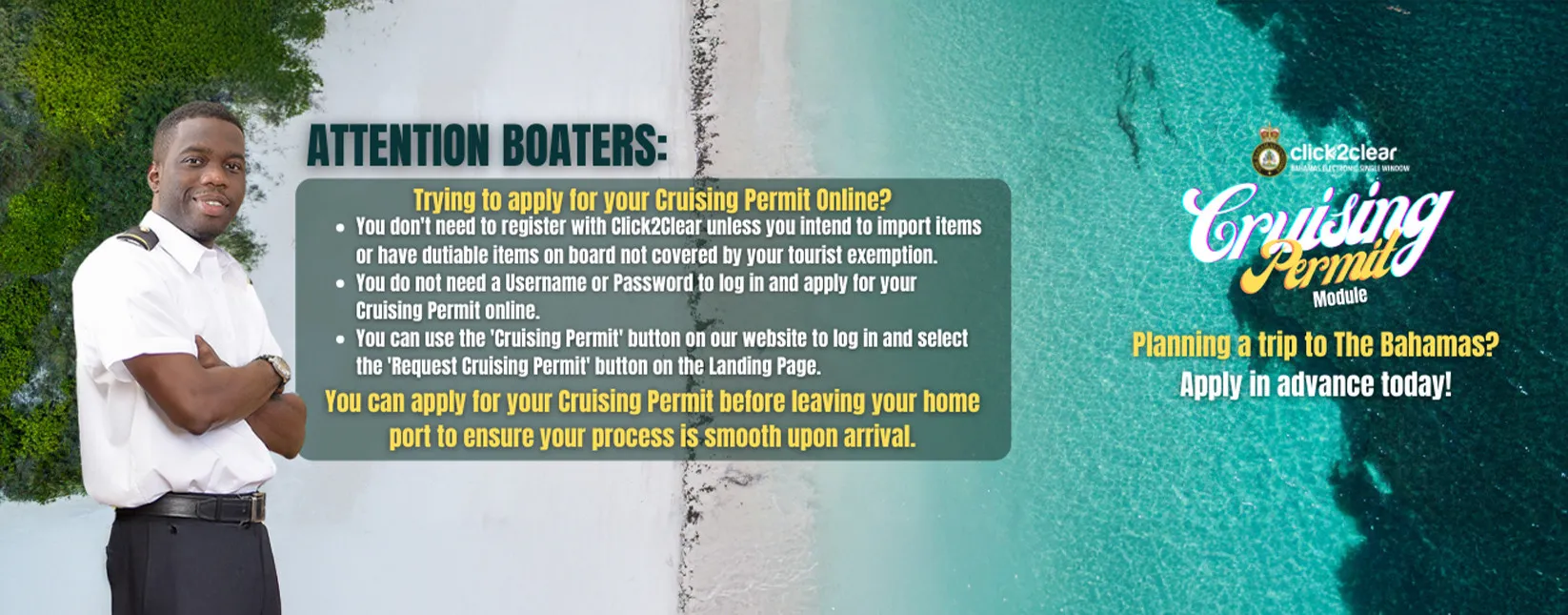 Planning a trip to The Bahamas? Apply in advance today!